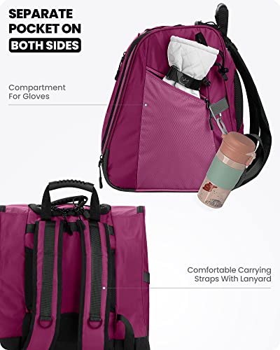 image for OutdoorMaster 38L Ski Boot Bag, Air Travel Snowboard Boot Backpack wit