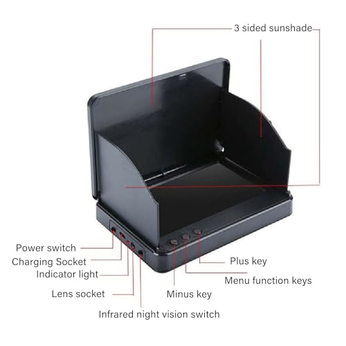 Underwater Fishing Drone - 30m Cable 1080P High Definition 4.3in Visible Large Screen Video Fish Finder, Underwater Fishing Camera for Boat Fishing - Image 8
