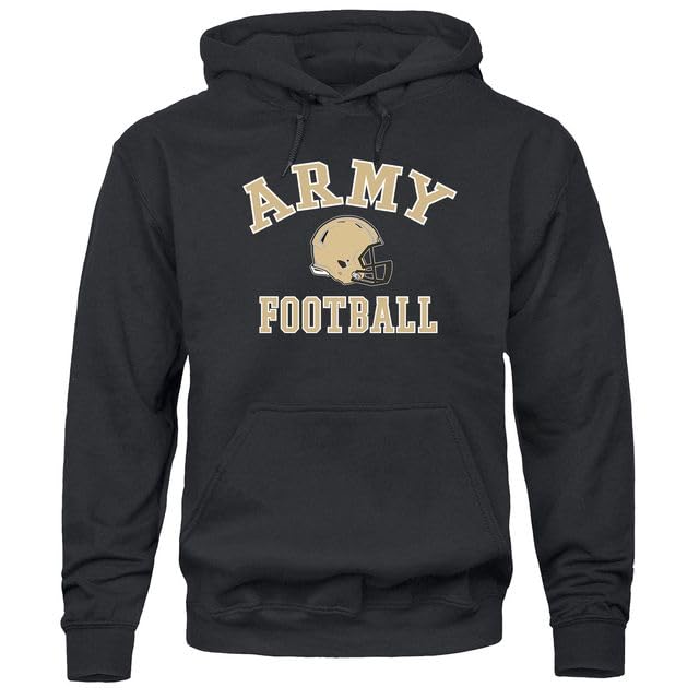 Barnesmith US Military Academy (Army) USMA Black Knights Hooded Sweatshirt Football Black X-Large