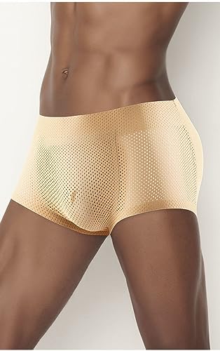 JOCKMAIL Mens Padded Boxers Mesh Enhancing Buttocks Male Underpants2