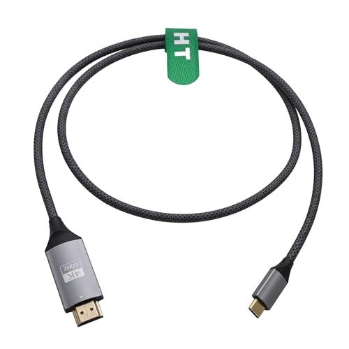 Cable USB-C vers HDMI 4K@60Hz HangTon pour ordinateur portable, téléphone, tablette vers écran HD TV, moniteur, projecteur, pour iPhone 15/16, MacBook...