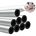 10 PCS Outdoor Water Pipe Insulation Foam Tube 0.6" Pre Slit Self Adhesive Foam Pipe Covers with Aluminum Foil,Copper Pipe Insulation Foam Wrap for Outdoor Winter Irrigation, Sprinkler