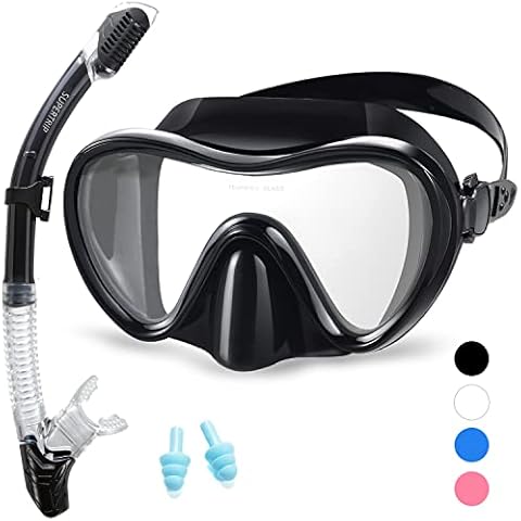 Supertrip 2024 Snorkeling Gear for Adults, Anti-Fog Snorkel Set, Tempered Glass Snorkel Mask Adult, Anti-Leak Snorkel Snorkeling Gear, Scuba Diving Mask and Snorkel for Women Men Youth Cover
