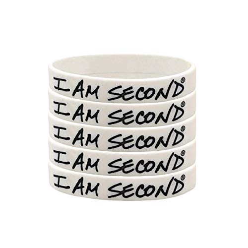 Bracelets silicone blanc lot de 5 pour adulte résistants et hypoallergéniques