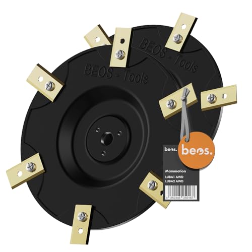 BEOS® Premium Robot cortacésped Tuning - Compatible con Mammotion LUBA 1 AWD y LUBA 2 AWD (hasta el año de Modelo 2024) - Disco para 6 Cuchillas - Dos Discos giratorios Reforzados con Fibra de Vidrio