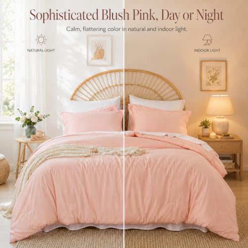 Image of weigelia Pink Twin Comforter Set with Sheets - 5 Pieces Bed in a Bag Twin