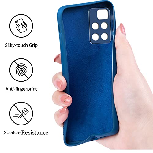 Image of A rtistque Back Cover Case for Mi Redmi 10 Prime with Camera Protection | Shockproof TPU | Stylish Protective Design | Slim Fit | Ultra Matte | Mi Redmi 10 Prime Back Cover - Blue