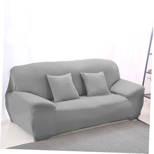 Funda para sofá elástica gris antideslizante con ajuste total 8