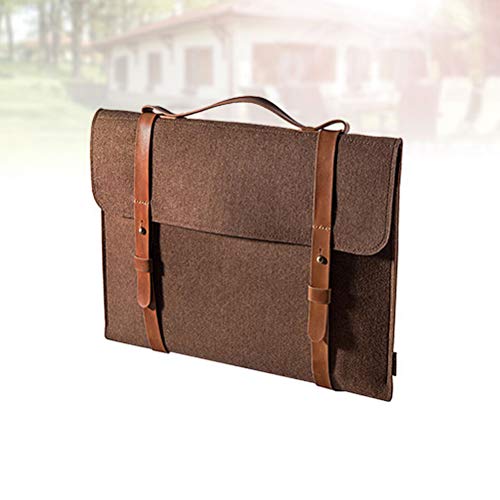 Uonlytech bolsa de feltro para laptop de 14 polegadas, capa protetora para computador, bolsa casual