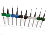 Daewon Industries 10pk 0.10mm to 0.50mm Tungsten Carbide Micro Drill Bits (2each) .10mm .20mm .30mm...