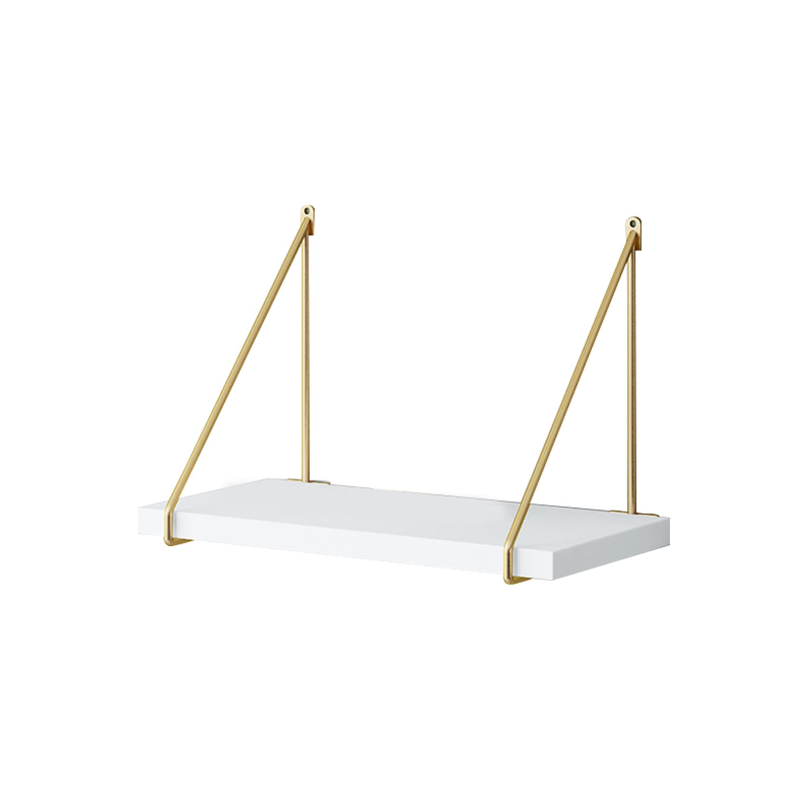 2 Soportes para Estantes Fijos Triangulares,Soportes de Estantes de Hierro Forjado Montados En La Pared,Soporte de Esquina Decorativos,Accesorios Incluidos,Carga de 150lb (40cm/15.75in,White)