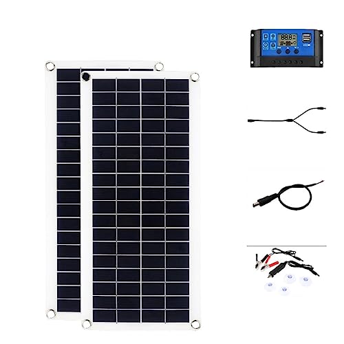 Panel solar flexible de 300W 12V con controlador de 40A, cargador impermeable para exterior