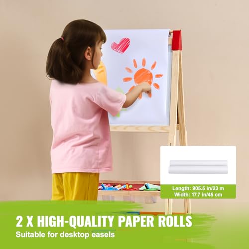 Image of VEVOR Easel Accessory Set, 32 PCS Kid's Art Easel Painting Kit Including Chalks, Dry-Erase Markers & Paper Rolls, Art Supplies Set for Standing Easel, Painting Kit for Toddlers Boys and Girls