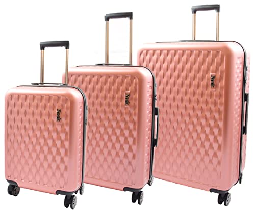 Valise Macau rose idéale pour voyager en famille avec ce set de 3