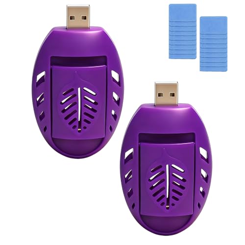 2 repelentes de mosquitos USB enchufables, matamosquitos USB portátil con 90 tabletas repelentes, repelente de insectos para viajes, interiores, exteriores, hogar de verano