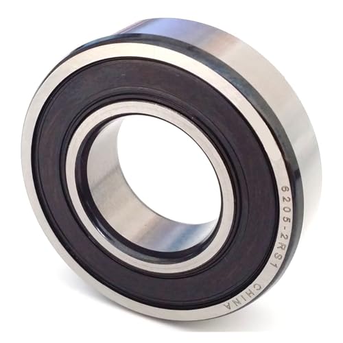 Rodamiento 6205-2RS de bolas con doble sello de goma de 25x52x15 mm 2