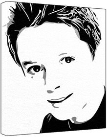 Alexander King (100% Original Painting. Not A Print ) Acrylic Paint On Deep Framed Canvas (60 x 50 x 1.8 cm) 3-Colour Black/Grey/White-image-27