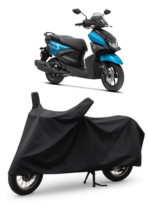 Image of Daxo Waterproof Scooty Cover for Yamaha Ray ZR 125 | All Weather Protection from Rain, Dust, UV Rays & Scratches with Mirror Pockets & Buckle Belt | Ray ZR 125 Scooty Cover
