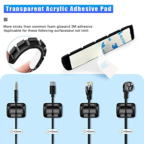 Cable Management, 8 Pack Fermacavi Scrivania