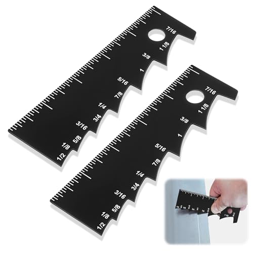 Dreyoo 2 Pcs Sheet Metal Scribe Tools 1/8-7/16 Scale Layout Marking