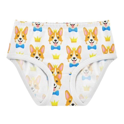 Joisal Cotton Girls Underwear Toddler Cute Dog Blue Bow Ties Little Girl Panties Durable Briefs Girls Undies 2t