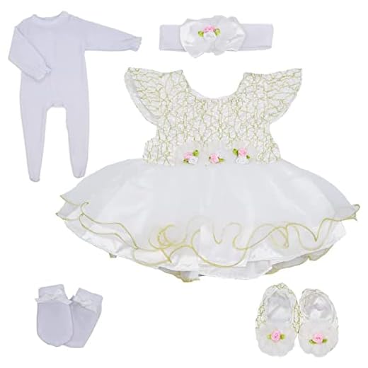 ZIYIUI Reborn Baby Doll Clothes Toys Dress Kids Simulation Doll Lovely Romper White Clothes Decor Accessories for 20-22inch Dolls (White)
