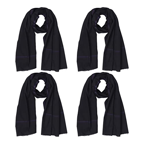Image of Cotton Skin Friendly Summer Shrink Proof Bath Towel Pure Cotton Gamcha Soft 100% Men Boys All Purpose Living Handloom Black (Pack 04)