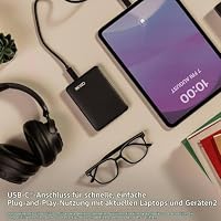 WD 5 TB Elements Portable Festplatte, USB-C®-Konnektivität, Graphitschwarz – Ansicht 3