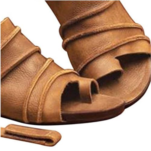 Summer Plus Size Fish Big Toe Bone Orthopedic Bunion Sandals for Women, Fashion Comfort Paste Bring Adjustable Flat Sandals, for Orthopedic Big Toe Bone Correction Beach Travel3