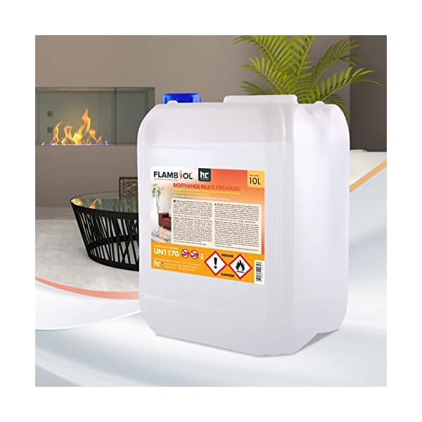 Höfer Chemie 2 x 10 L (20 Liter) FLAMBIOL® Bioethanol 96,6% Premium für Ethanol Kamin, Ethanol Feuerstelle, Ethanol… – Bild 6