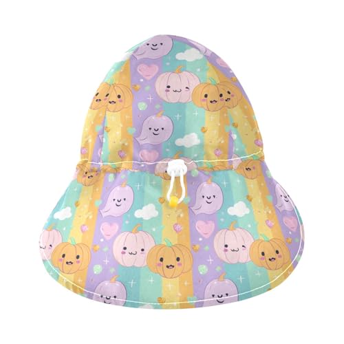 Pumpkin Cartoon Baby Sun Hats Boys Hats Girl UPF 50+ Adjustable Traveling Swim3