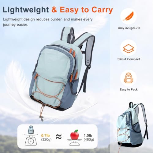 Image of Venzina Trekking Small Bags, Lightweight Hiking Backpack Packable