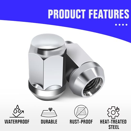 Image of OYIXIO M12x1.5 Lug Nuts,20 Pcs Wheel & Tire Lug Nuts,Replacement for 2006-2019 Fusion, 2000-2016 Focus, 2001-2019 Escape,Etc.(Sliver)