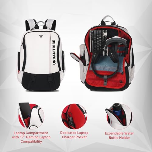 Image of URBAN TRIBE Gamzo 35L Gamers Laptop Backpack for every Genz Z | Fits 17 Inch Laptop | RGB-Ready Gaming Backpack | Anti-Theft, RFID Safe, Shockproof, Weather-Resistant | USB-C Charging, Travel Bag