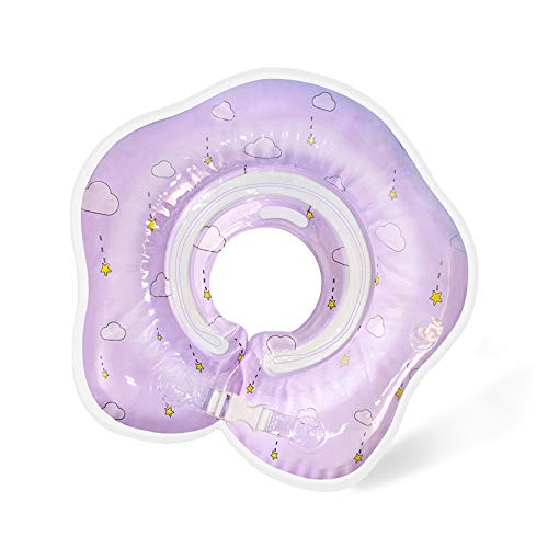 QIYI Baby Swimming Neck Ring, Baby Float Ring Bath Inflatable Neck Pool Floats with Safe Home Safety Armpit Ring for Toddler Age of 0-36 Months (L)