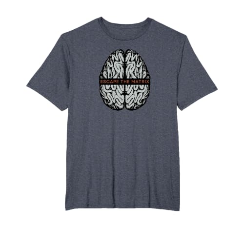 Escape THE Matrix T-Shirt, Men's Big and Tall, Heather Blue, 3X Tall