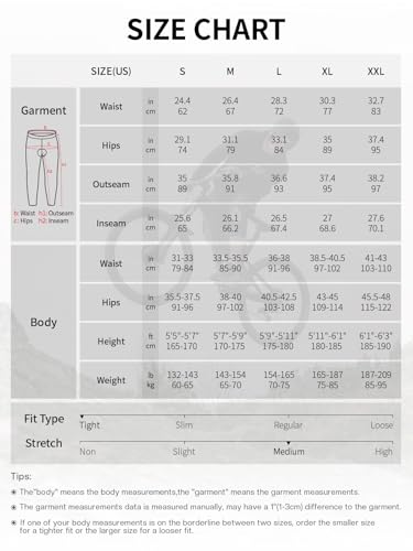 ARSUXEO Cycling Trousers Mens Padded Cycling Leggings Cycling Tights with Cold Protection, Padded Lightweight Bike Leggings Fleece Lining with Two Side Pockets H99 M - Image 6