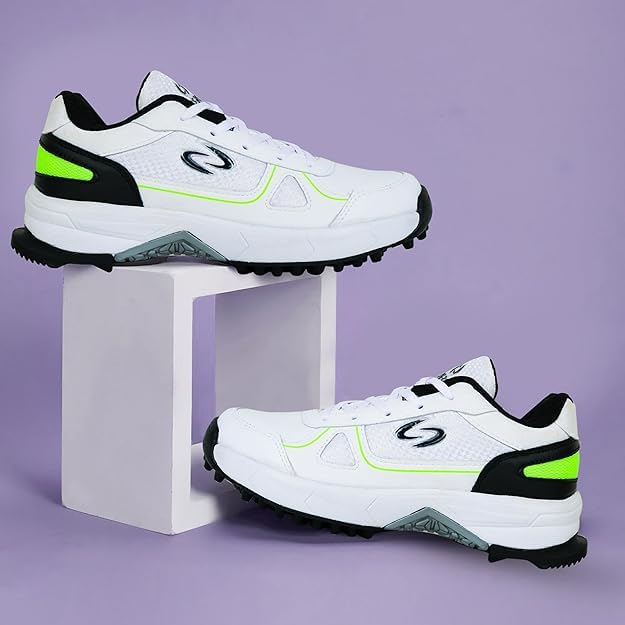 Image of SEAGA Sports Lightweight Cricket Shoes with Rubber Spikes Traction Grip