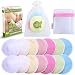 Organic Bamboo Nursing Pads (12 Pack) + Laundry Bag - Super Soft & Absorbent, Washable, Hypoallergenic, 2 Sizes: 3.9/4.7in - Leak-proof, Breathable - Premium Quality, Reusable Breastfeeding Pads
