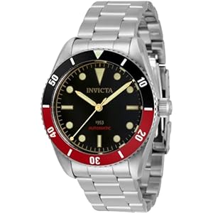 invicta Men’s 34334 Pro Diver Automatic 3 Hand Black Dial Watch