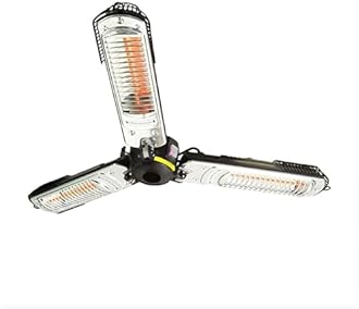 Schallen Halogen Garden Parasol Umbrella Heating Outdoor Patio Heater Electric Infrared Space Heater With 3 Heating Panels