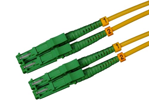 Jarretière fibre optique LWL OS2 monomode jaune E2000/APC 5m