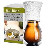 Earffloz Cool Breeze Plug-in Essential Oil Diffuser with Oil (Summer Patchouli, 1 fl.oz), Natural Air Freshener Starter Kit Strong Scent Wall Plug 01