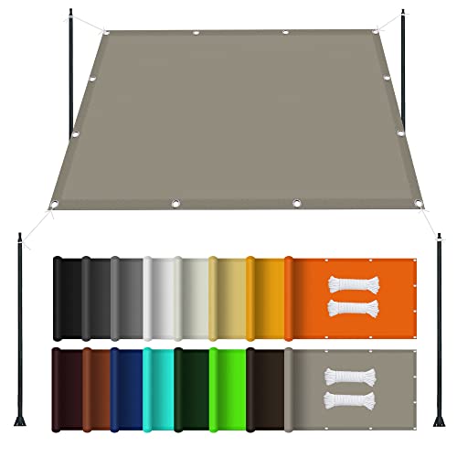 Voile d'ombrage terrasse kaki imperméable protection UV 2 x 9 m - 2