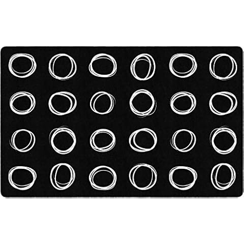 Flagship Carpets Circle Sampler Abstract Educational Area Rug for Kids Room or Childrens Classroom Carpet, Playroom or Home Learning, 7'6" x 12', Black Cover