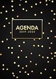  Agenda 2019/2020: Organiza tu día - Agenda semanal - Julio 2019 a Diciembre 2020- español - diseño de lunares - color negro