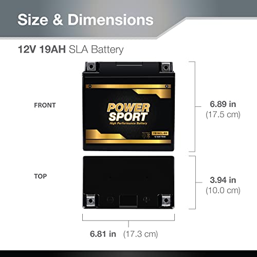 ExpertPower 12 Volt Battery YB16CL-BS Rechargeable Non-Spill AGM Battery for Kawasaki, Polaris, Yamaha, ATV, UTV, Personal Watercraft - 320 CCA, Spill-Proof, Low Maintenance, 12-Month Coverage