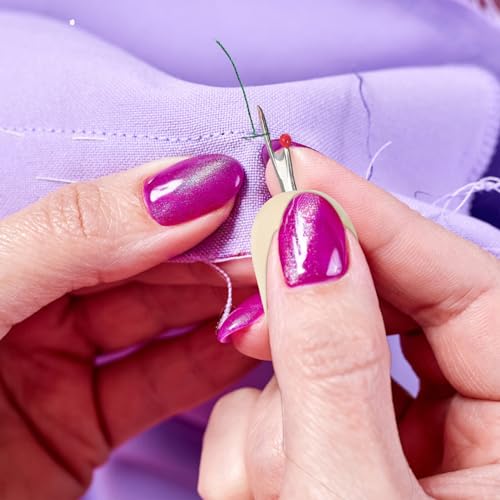 TEHAUX 2 Pçs Costura Ripper 2 Em 1 Agulha Threader Cabeças Duplas Ferramenta De Rosqueamento Suprime