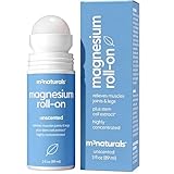 Magnesium Roll On for Adults & Kids, Easy Application for Sore Muscles, Feet, Joints and Leg Cramps, Helps with Sleeping and Post-Workout Recovery, for Sensitive Skin, 3 fl oz, by M3