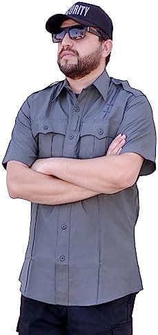 First Class 100% Polyester Short & Long Sleeve Zippered Uniform Shirt 4 Pocket Hidden, Law Enforcement BDU Zipper Closure.